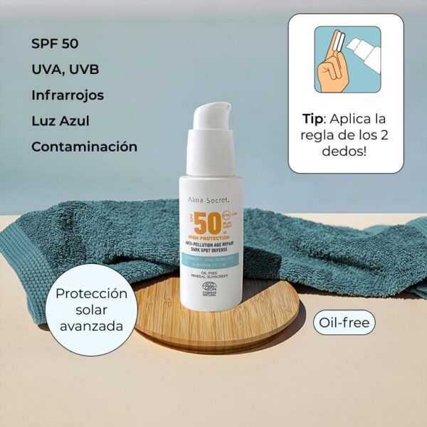 Protector Solar Facial SPF 50 con ceramidas - Imagen 3