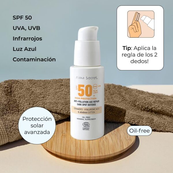 Protector Solar Facial SPF 50 con color (SAND) - Imagen 4