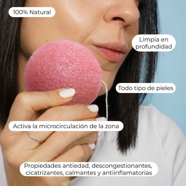 Esponja limpiadora Pink Konjac - Imagen 2